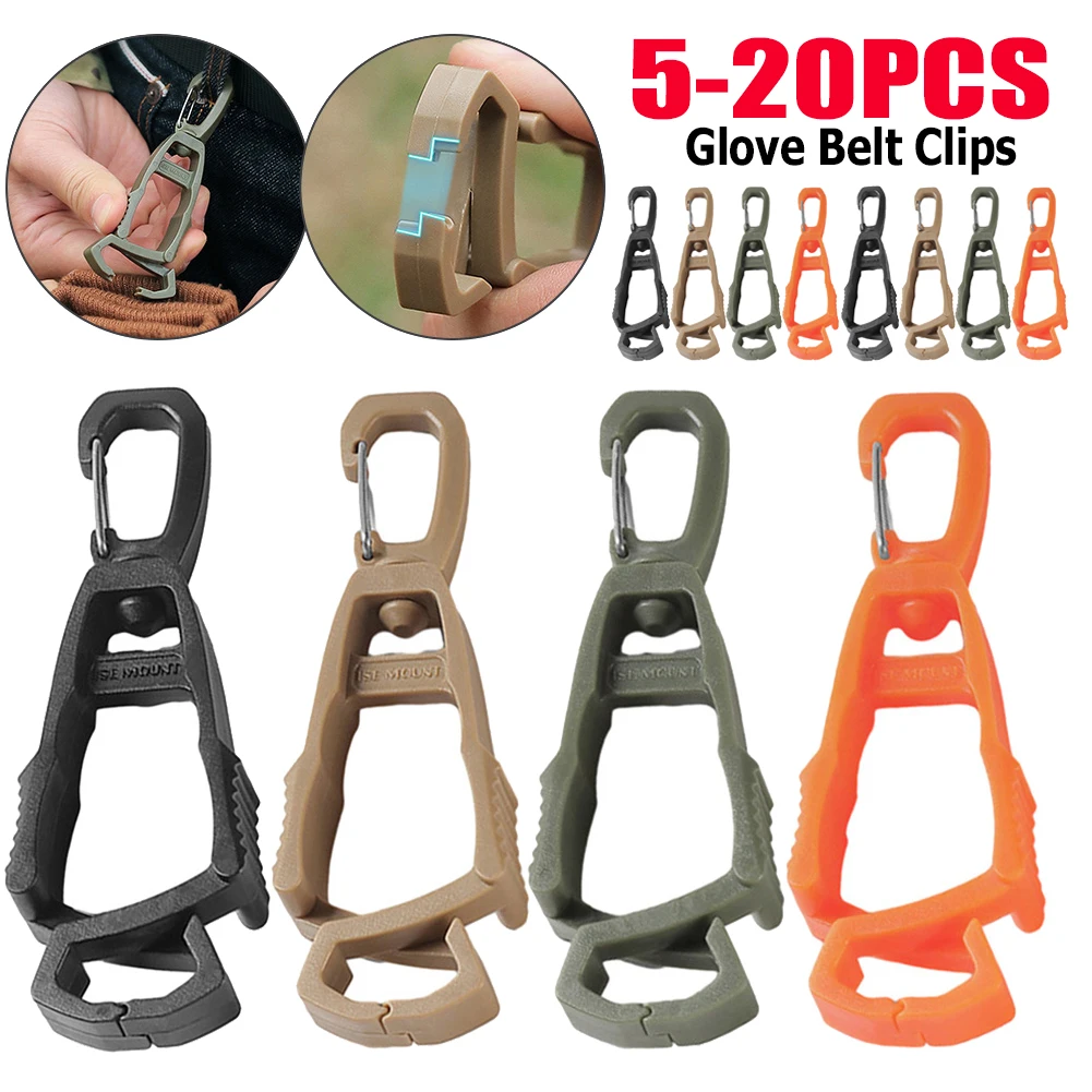 5-20PCS Portable Gloves Hook Multi-purpose Work Gloves Holder Clip Anti-drop Glove Grabber Clip for Worker Construction 6