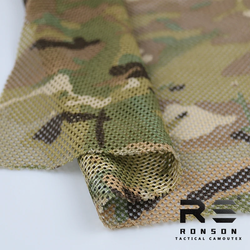 Mesh fabric 230gsm MC/MCBK camouflage fabric tactical tricot mesh for printed