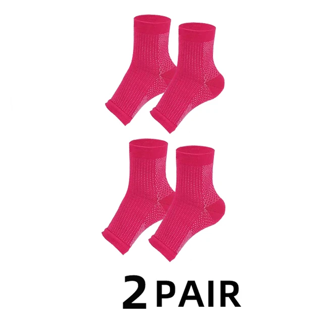 Men Women Sports Socks Foot Angel Anti Fatigue Outerdoor Compression Breatheable Foot Sleeve Support Socks Brace Sock 2 pairs