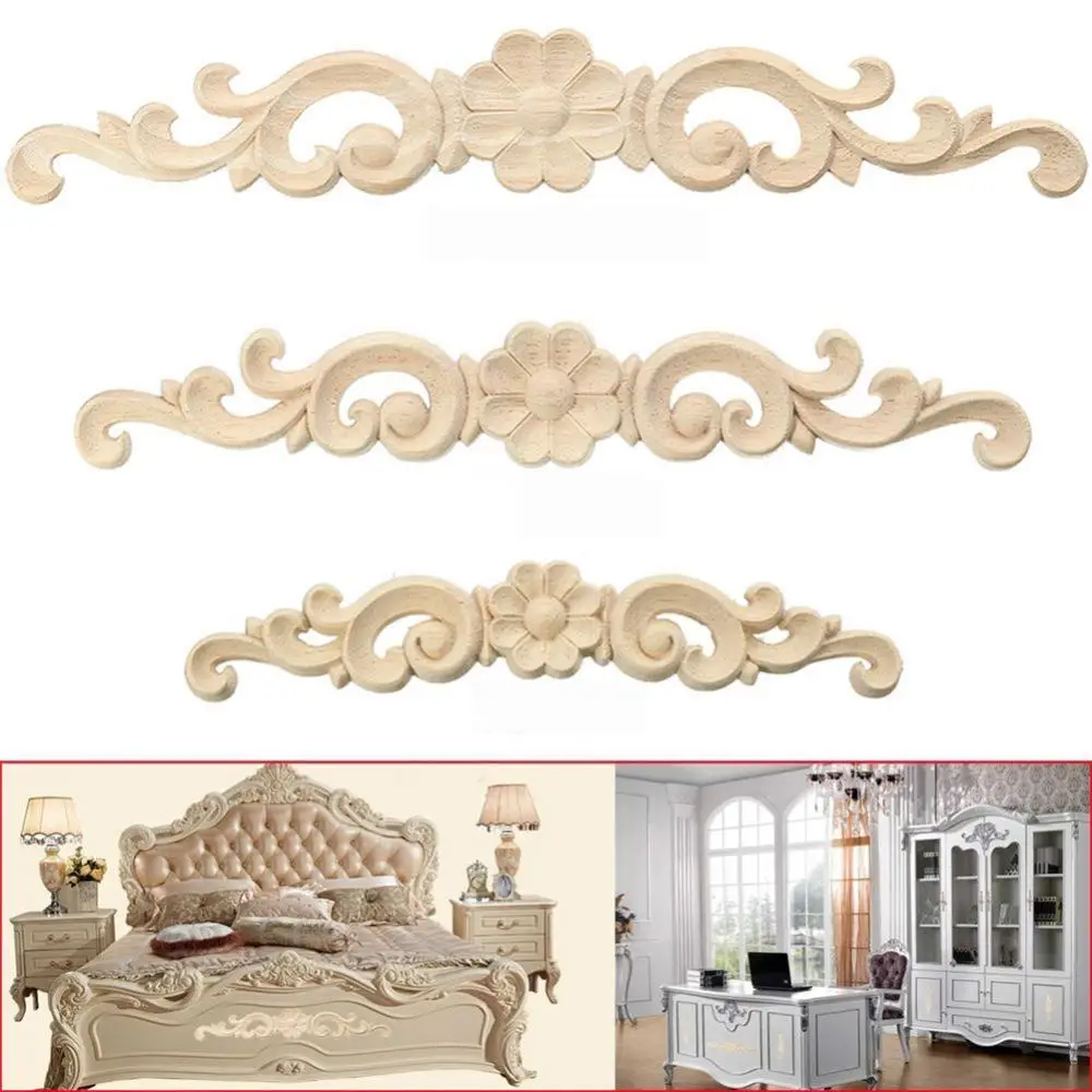 

Wood Onlay HOT SALES！！！Carved Corner Applique European Style Door Furniture Cabinet Decor