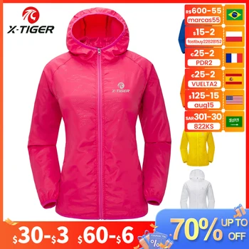 "X-TIGER" Frauen-Sommer-Regenjacke, Anti-UV-Windbreaker Radfahren Jersey MTB-Windbreaker-UV-Sonnenschutz-Wanderjacke 1