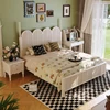 French Retro Solid Wood Beds Nordic Creative Guesthouse & Hotel Double Bed High-End Bedroom Japanese Furniture Fauteuil Lit FYBB 3