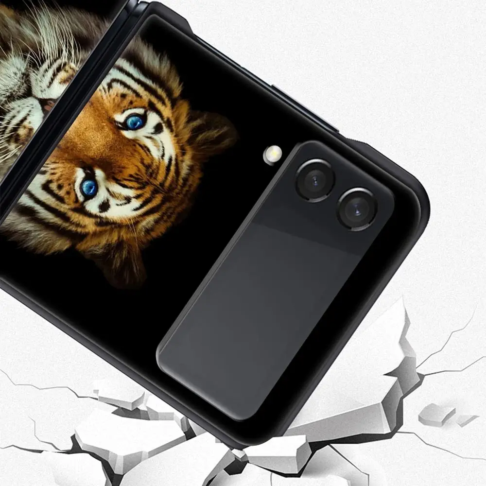 Lion Tiger King Animal Design Hard Cover Phone Case - Black