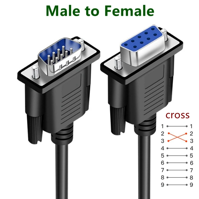 26AWG 10FT DB9 Male RS232 9 Pin Serial Extension Cable, Metal Case 9 Pin Gold Plated Connector With Bare Wire End Cable - View #7