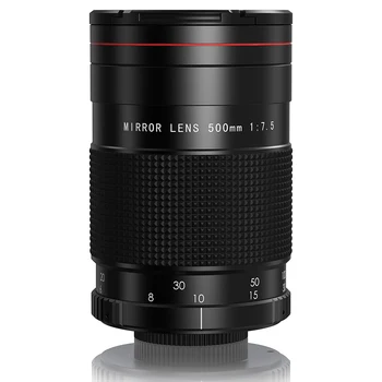 Obiettivo specchio riflettente teleobiettivo F7.5 MF da 500 mm con adattatore per attacco T2 per fotocamera Canon EF RF Nikon FC Sony E Olympus M43 Pentax
