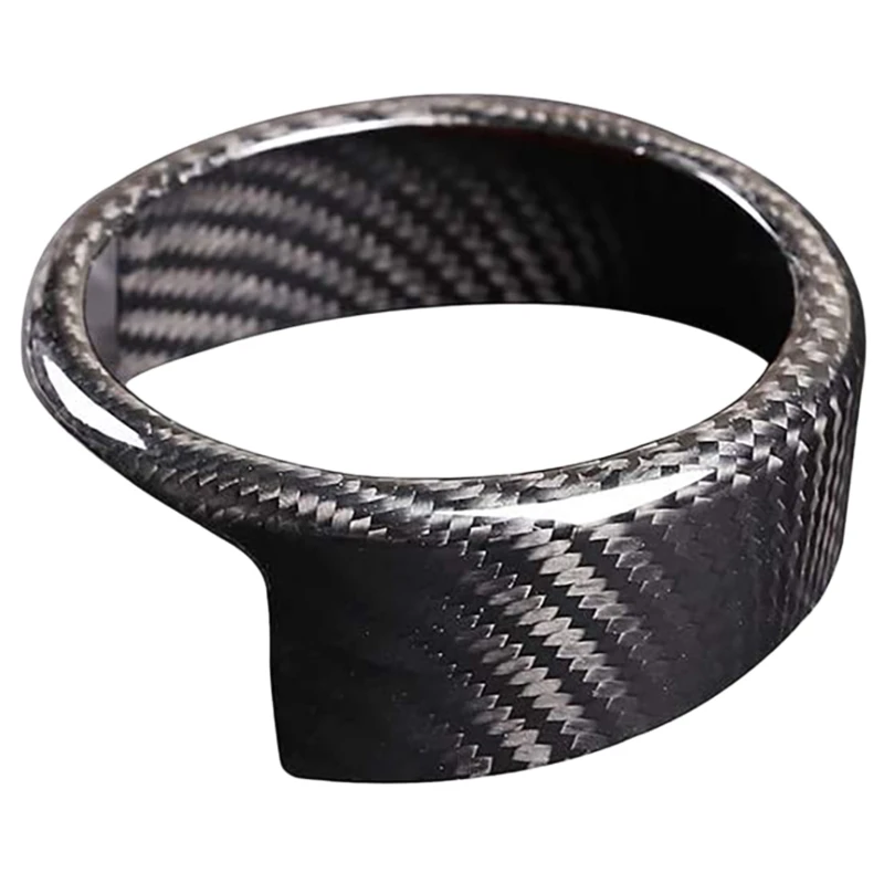 Carbon Fiber Rear Grille Front Grill Decor Ring Black Trimmed Frame Fits for Alfa Romeo Giulia -