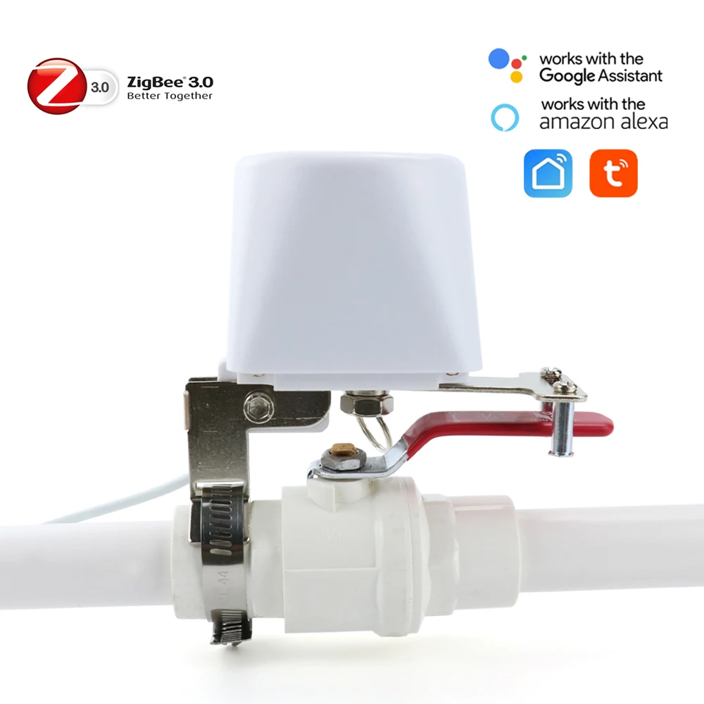 Smart Valve Controller Tuya WiFi Water Valve Zigbee Gas Shutoff Ball Valve Timer Garden Faucet Controller Support Alexa Google Assistant SmartLife
