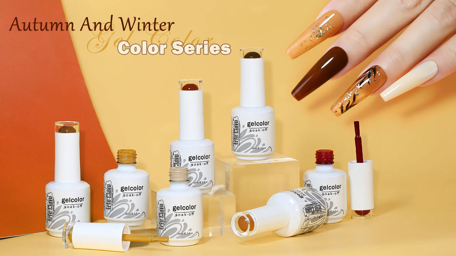 Description Picture 2 of itemArte Clavo 4PCS/SET Jelly Color Nail Gel Polish Set Base Top Coat Varnish Soak Off UV Gel LED Semi Permanent All For Manicure