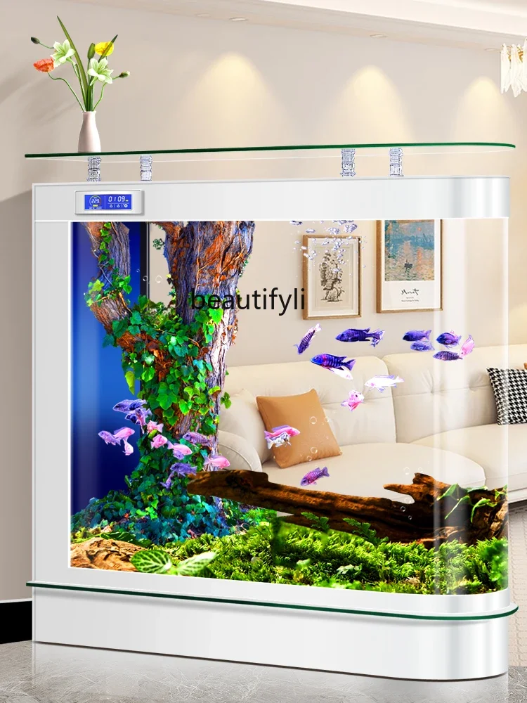 

Light Luxury Fish Globe Household Floor Loop Filter Change Water Ecological Household Aquarium