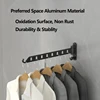 Wall Mounted Foldable Drying Rack Clothes Loop Hanger Rack Windproof Laundry Dryer Retractable Invisible Wall Hanging Organizers 2