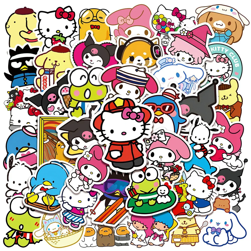 

10/30/50pcs Pochacco Sanrio Graffiti Stickers for Car Bike Diary Scrapbooking Fridge Guitar Phone Toy Decals Graffiti Sticker