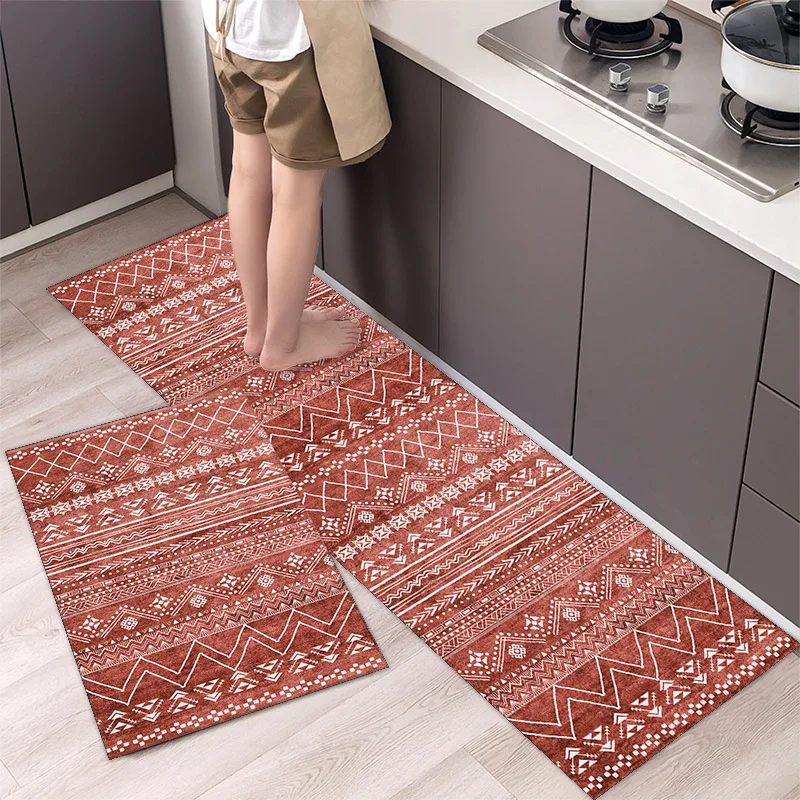 thumbnail image 1 of Alfombra de cocina de estilo nacional bohemio americano, alfombra lavable para entrada de casa, alfombra para dormitorio, alfombra para sala de estar, 1 of 5