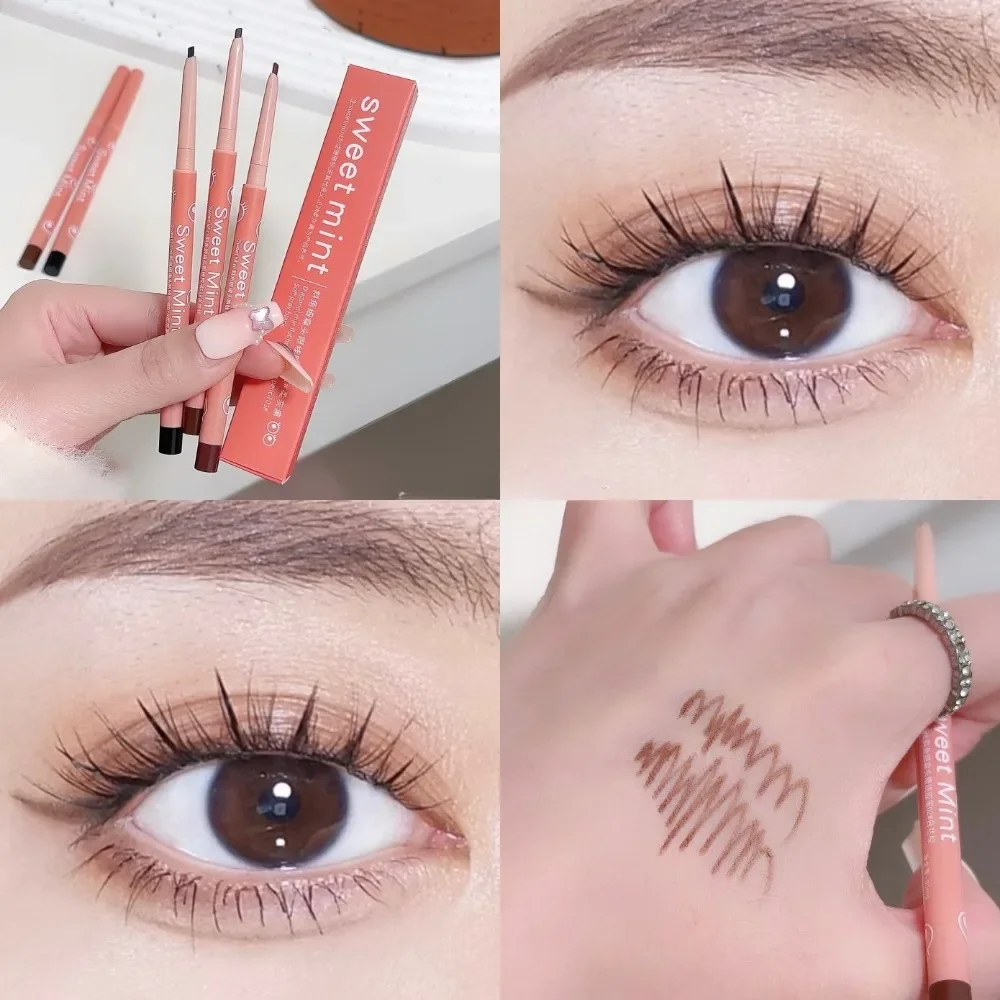 Red Bean Brown Eye Liner Pencil Natural Brown Matte Lying Silkworm Eyeliner Glue Pen Easy Color Lasting Korea Gentle Eye Makeup