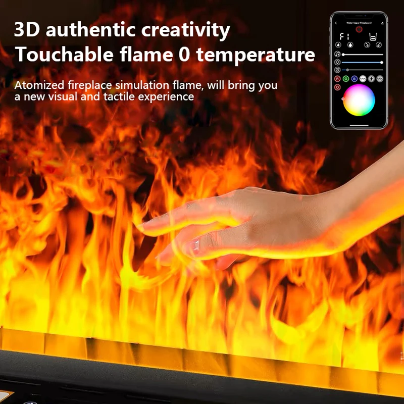 Remote Steam Water Steam Fireplace Indoor Fake Fire TV Decoration 3D LED Plug-in Modern Smart Electric Fireplace