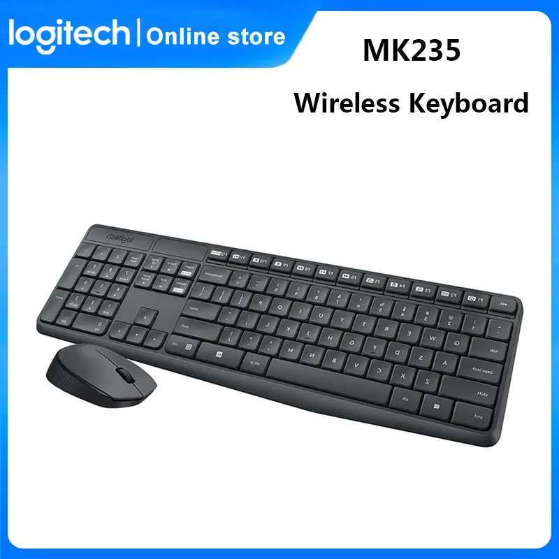 

Logitech MK235 Wireless Keyboard And Mouse Combo For Gamer 2.4Ghz Multimedia USB