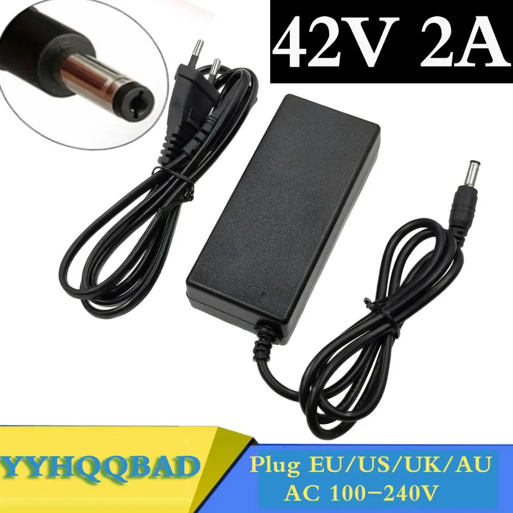 36V 2A Elektrofahrrad-Batterieladegerät 42V 2A Ladegerät Lithium Li-Ion Li-Poly Ladegerät für 10Serie 36V Scooter E-Bike