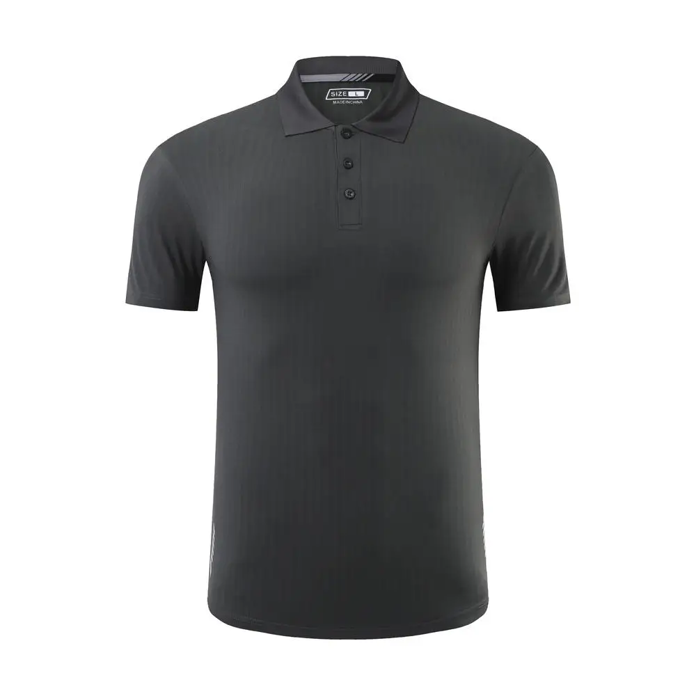 Elegant Men's Polo Shirt Golf Wear Solid Turn Down Collar Short Sleeve Leisure Sportswear Male Sports Gym Training Running Tops