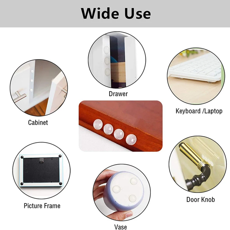 Rubber Door Stoppers Rubber Furniture Pads Strong Self-Adhesive Clear Door Stopper Rubber Damper Buffer