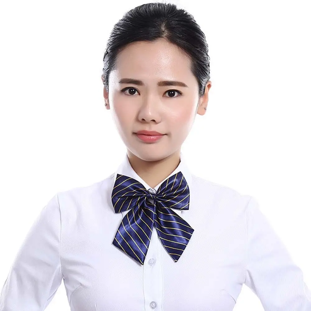

Stripe Airline Stewardess Necktie Korean Style Nurse Neck Wear School Students Neckties Bank Teller Neck Tie Sailor Suit Bowtie
