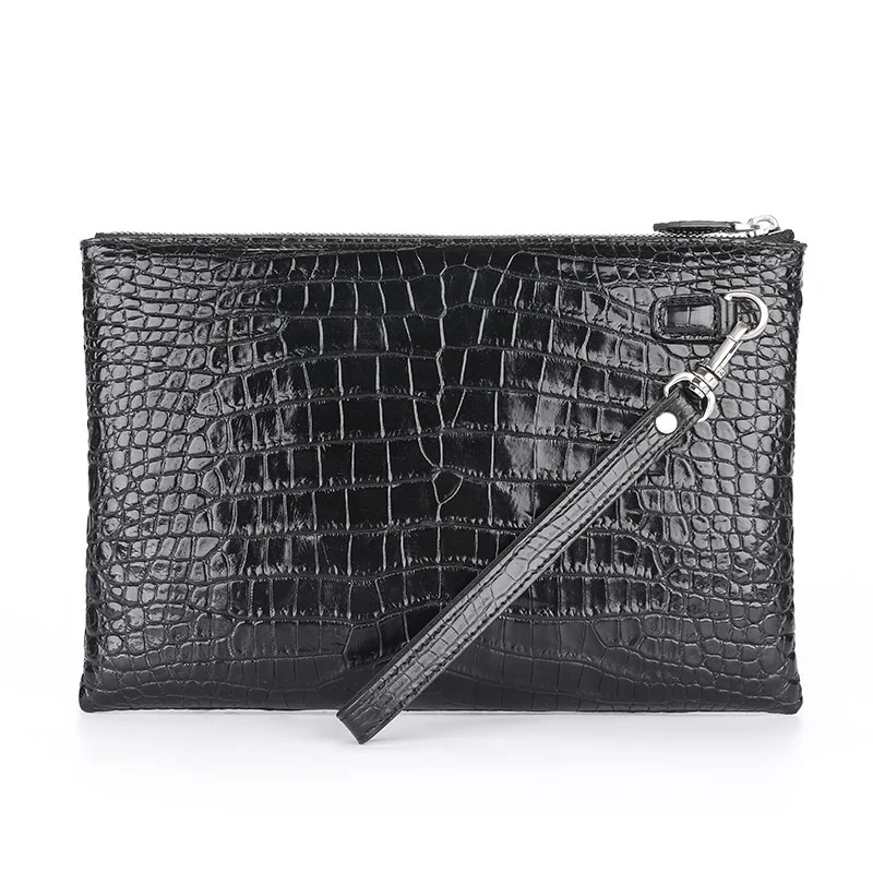 

Men's Genuine Leather Luxury Briefcase High Quality Zipper Clutch Bag Casual Underarm Wallet Fashion Leisure Envelope Handbag