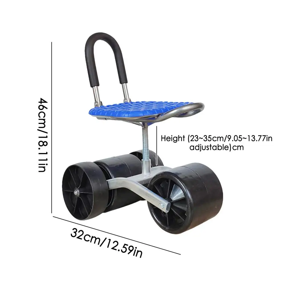Description Picture 2 of item360 Degree Rotating bending-free Gardening Seat Gardening Cart With Adjustable Height Rolling Stool & Gardening Sturdy Workseats