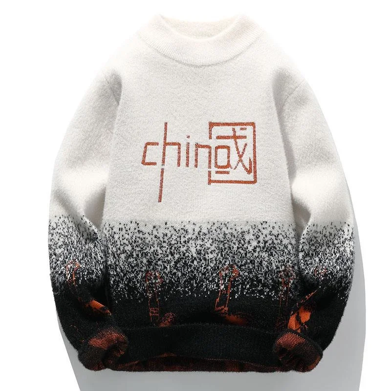 Tanie #4077 chiński styl Vintage męski sweter zimowy Vintage swetry swetry