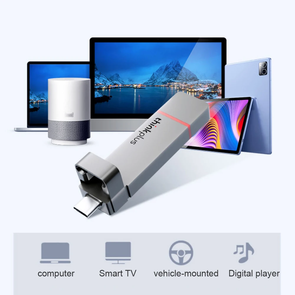 Disco Usb Portátil de Estado Sólido Lenovo-thinkplus Disco Dual-port por Metal u 128gb 256gb 512gb 1tb Usb 3.2 Tipo-c Tu200 - Imagem 6