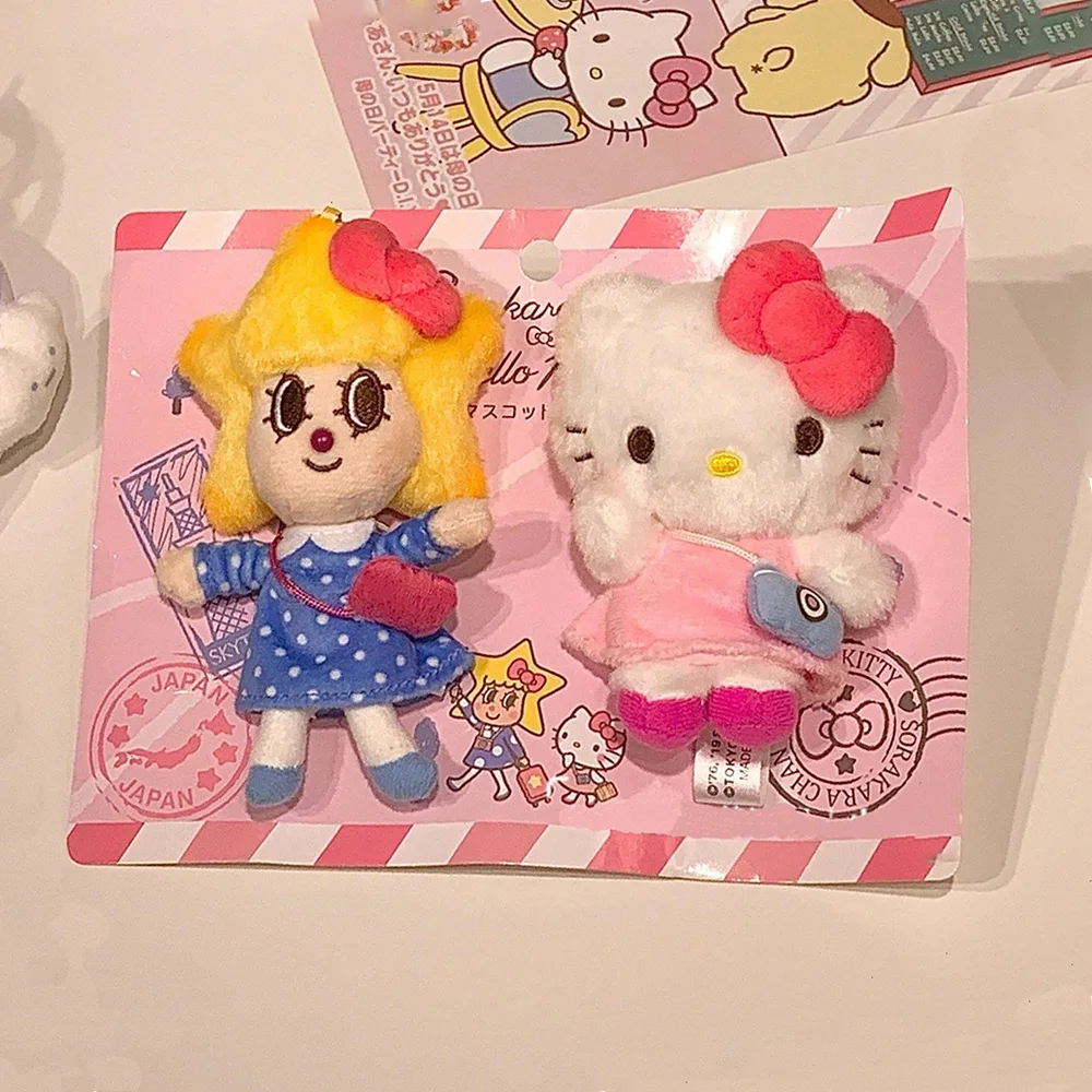 

Sanrio Keychain Plush Dolls Toy Cartoon Hello Kitty Stuffed Animal Doll KeyRing Cute Backpack Pendant Accessories Gifts For Girl