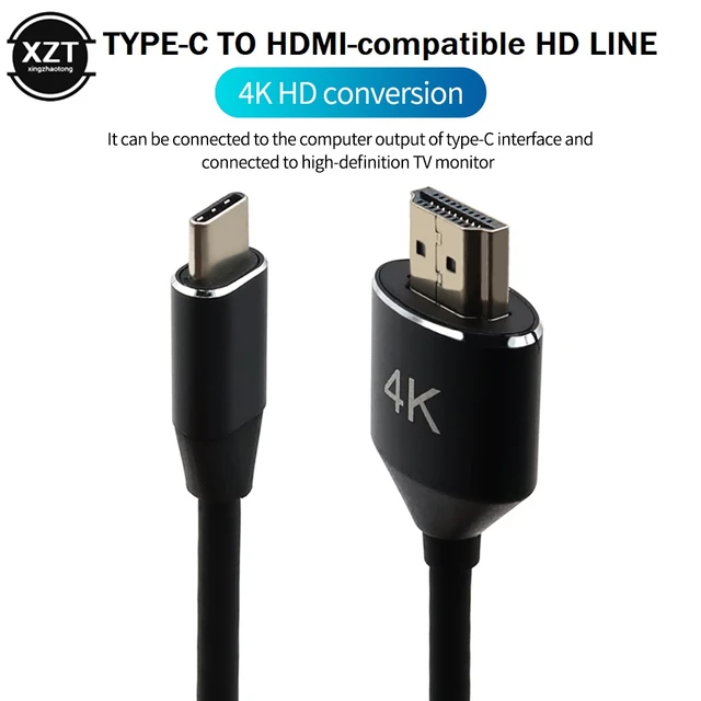 USB Type C To HDMI-compatible Conversion Cable 1080P 4K Thunderbolt 3  Adapter For Huawei P40