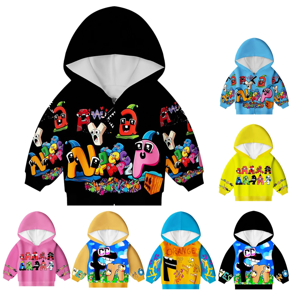 3d Alphabet Lore boys children's hoodies girls baby hooded