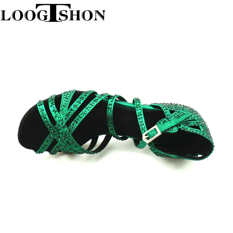 Loogtshon latin dance shoes woman  Dance Shoes For Girls Ballroom Latin Dance Shoes Woman With Rhinestones Salsa Tango Shoes