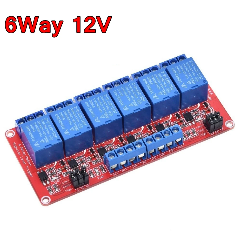 12V 6 Channel Red