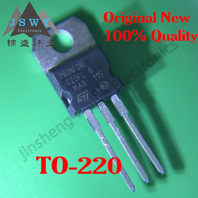 

1~100PCS STP60NF06L P60NF06L Brand new spot MOS FET TO-220 60V 60A Quality Assurance Immediately shipment!