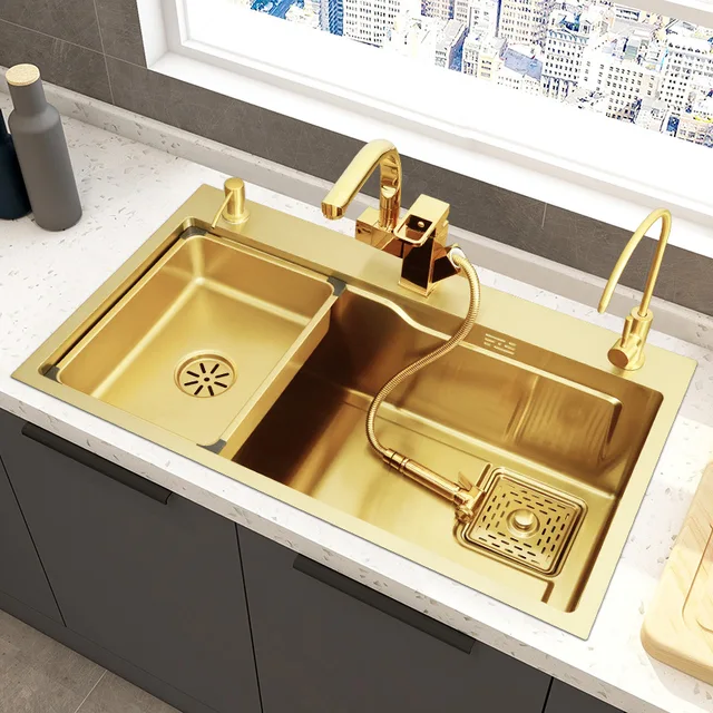 Luxury Golden Kitchen Sink Set