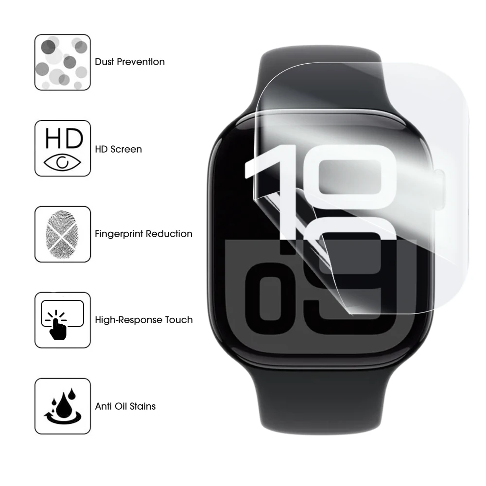 Screen Protector Film for Apple Watch Series 11 10 Ultra 3 2 1 49mm 42mm 46mm 40mm Hydrogel TPU Film for iwatch SE 3 40mm 44mm