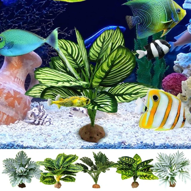 Piante artificiali dell'acquario sfondo del serbatoio di pesce ornamento  paesaggistico piante di pesce finte subacquee per la decorazione dell' acquario - AliExpress