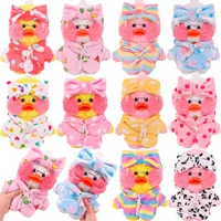 2pcs Kawaii Cartoon Lalafanfan Duck Clothes Sweater+Bag Hoodie For 30cm Duck Clothes Lalafanfan Clothes Plush Stuffed Toy Girl`s 2