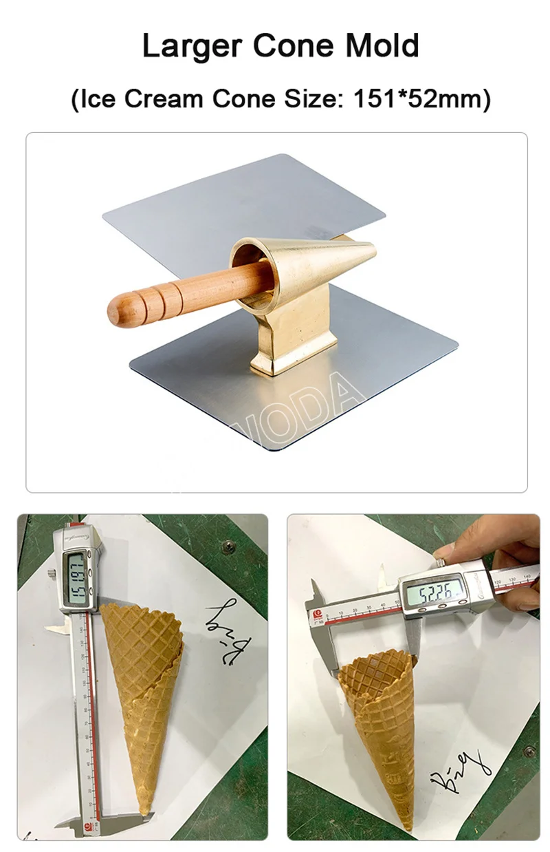 Description Picture 5 of itemCopper Cone Waffle Roll Mold Cream Ice Egg Roller Maker DIY Baking Pastry Molds Horn Forms Cones Shaper Making Mould Crispy