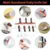 Drywall Knife Set, 10 Pcs Stainless Steel Hand Tool Kit Includes Putty knife, Taping knife, Painter Scraper Tool & Mud Pan 5