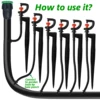 Sprycle 5pcs 1/4" 360° Rotating Micro Watering Irrigation Sprinkler Sprayer 20cm Stake Barb Connector Lawn Farm Greenhouse Plant 6