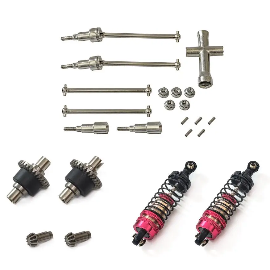 Upgraded metal drive shafts differential shock absorber for SCY 16201