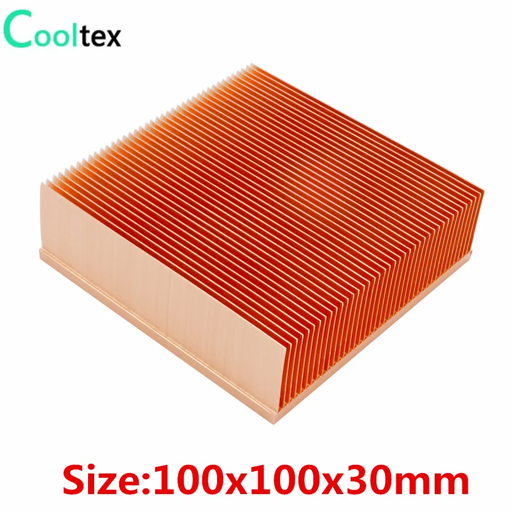 

Радиатор из чистой меди, 100x100x30 мм