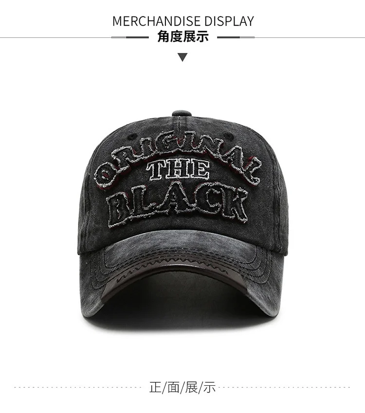 blue baseball cap Men's Cap Letter Baseball For Man Original the Black Outdoor Cotton Peaked Cap Women Bone Curved Washed Dad Trucker Hat Gorras cute baseball caps