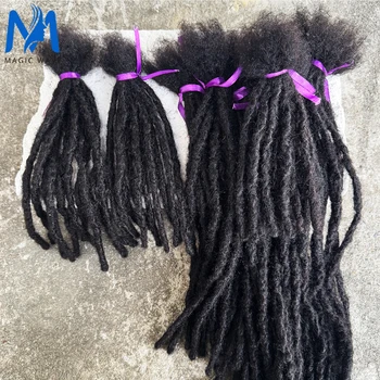 100% Handmade Loc Extension Human Hair Handmade 50 Strands 6-20inch Human Hair Inter Loc Dreadlock Extension for Men Women Kids 1