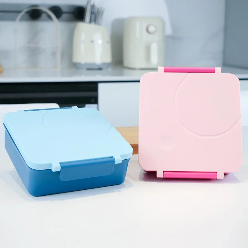 Plastic Leak Proof Microwave Lunch Box with Stainless Steel Bowl