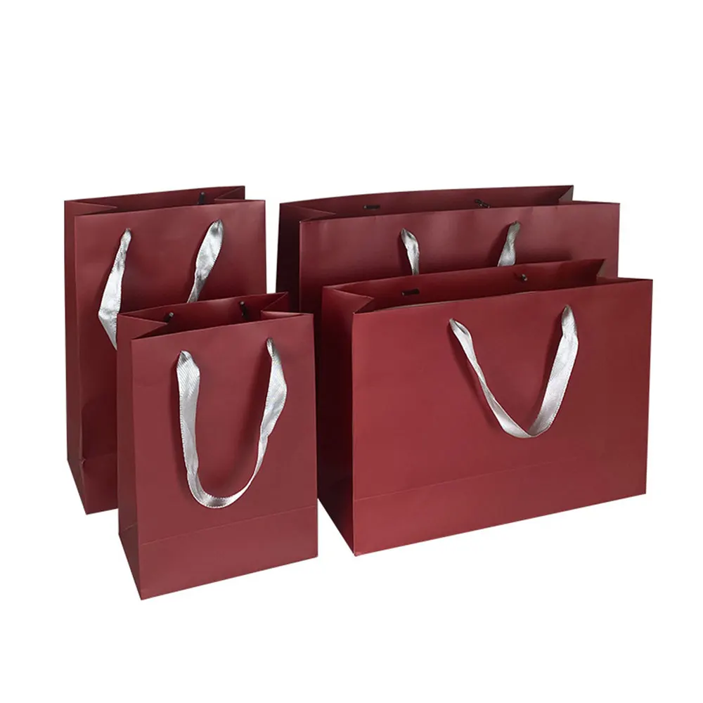 12pcs/Lot Paper Handle Jewelry Bags For Candy Chocolate Christmas Valentines Day New Year DIY Decor Birthday Party Gift Packing