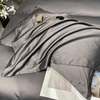 1000TC Egyptian Cotton Luxury Bed Sheet Set 4/6pcs Bedding Sheet Soild Color Flat Fitted Bedsheets with Pillowcases Queen King 6