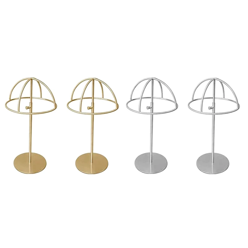 

2Pcs Hat Display Rack, Sturdy Adjustable Cap / Wig Holder,Freestanding Hat Display Stand, Durable Stainless Steel
