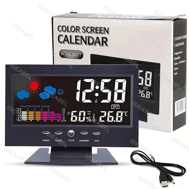 Digital Weather Station Clock Thermometer Hygrometer