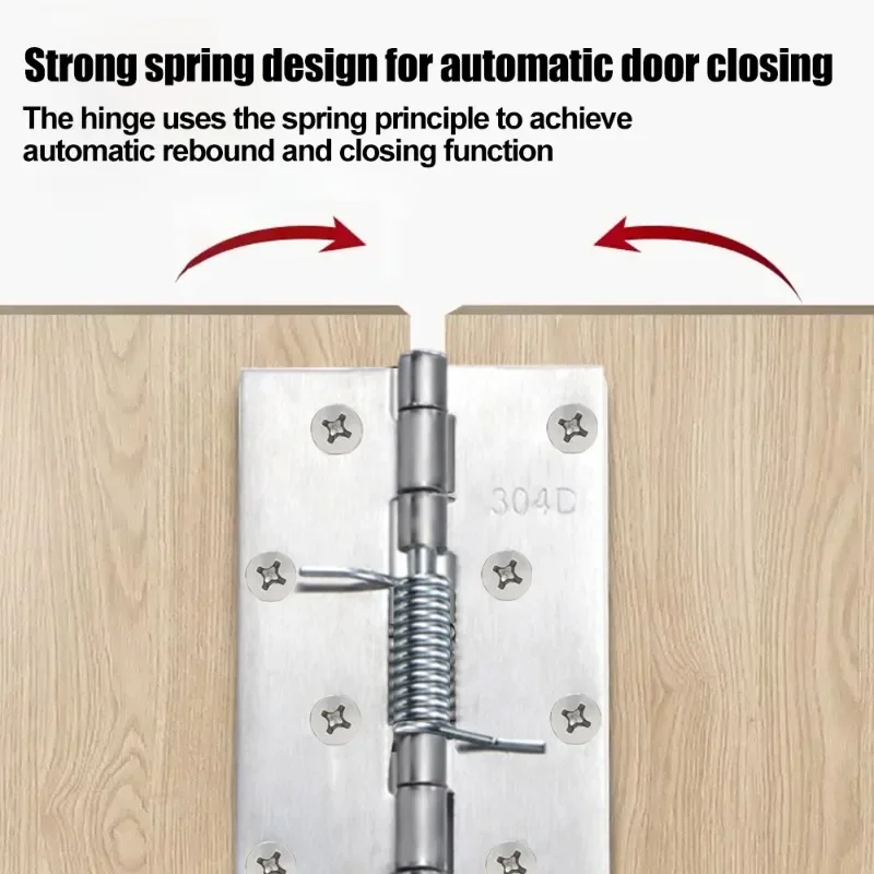 Cabinet Hinges Spring Self-closing Hinge Stainless Steel Load for Door Windows Closer Automatic Bounce Furniture Hardware 10/1PCS